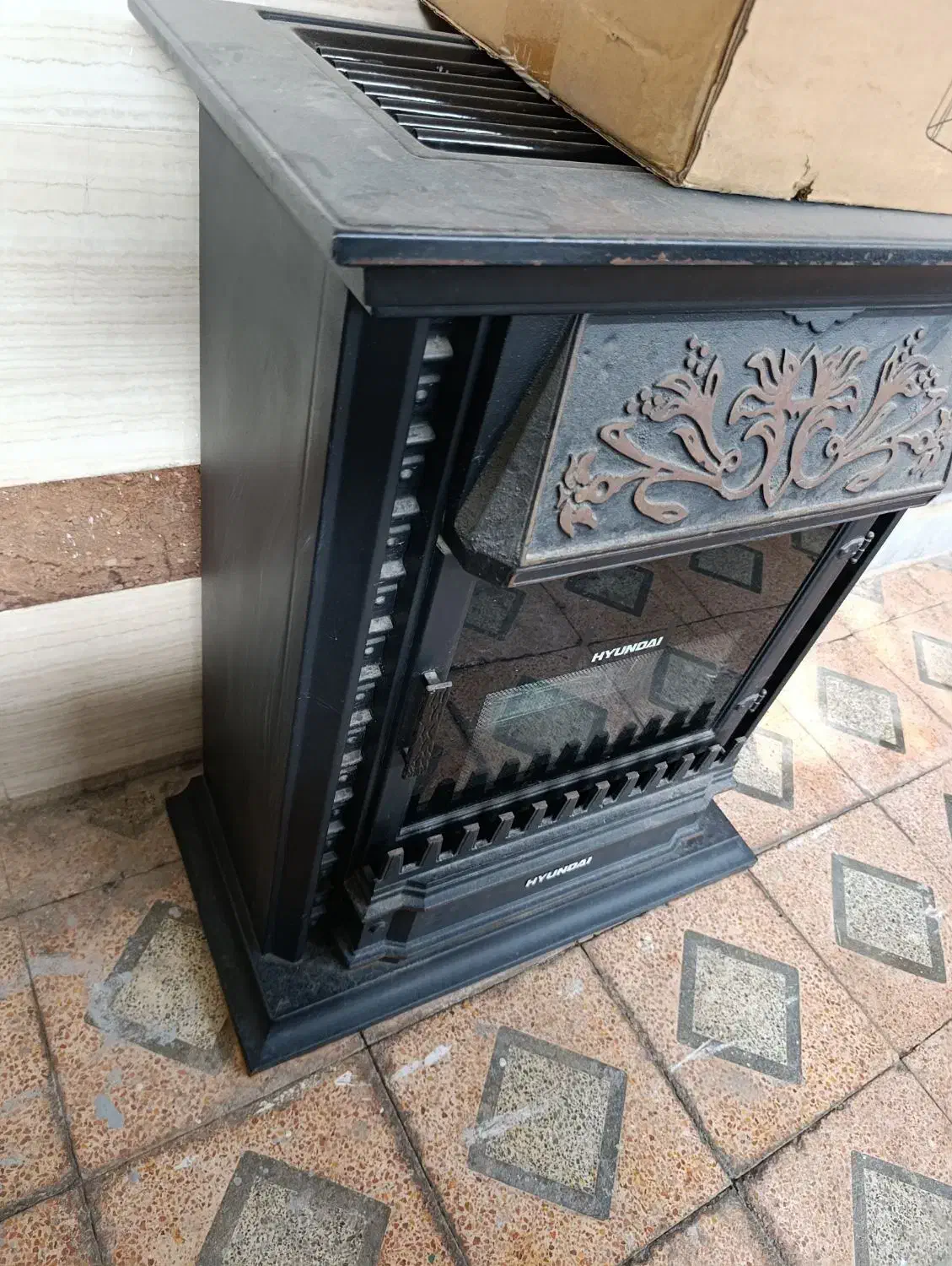 شومینه گازی چدنی هیوندای|بخاری، هیتر، شومینه|اندیمشک, |دیوار