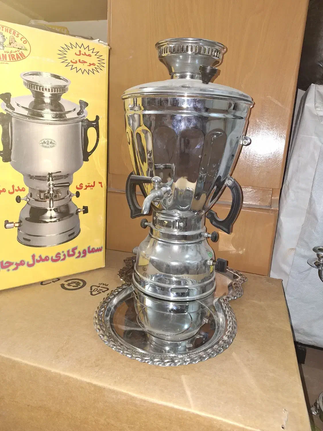 سماور گازی ۶ لیتری|سماور، چای‌ساز، قهوه‌ساز|زارچ, |دیوار