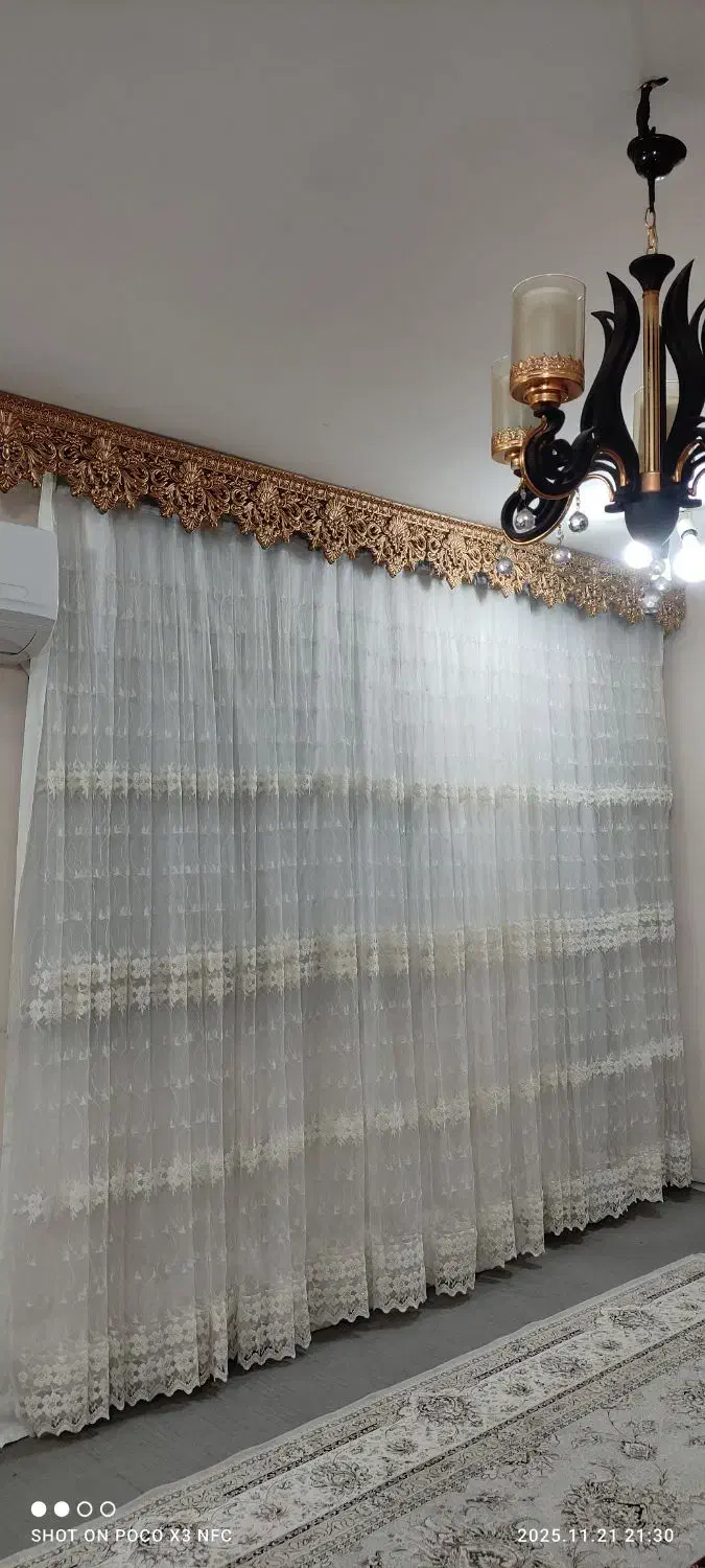 پرده سفید گیپور|پرده، رانر، رومیزی|دزفول, |دیوار