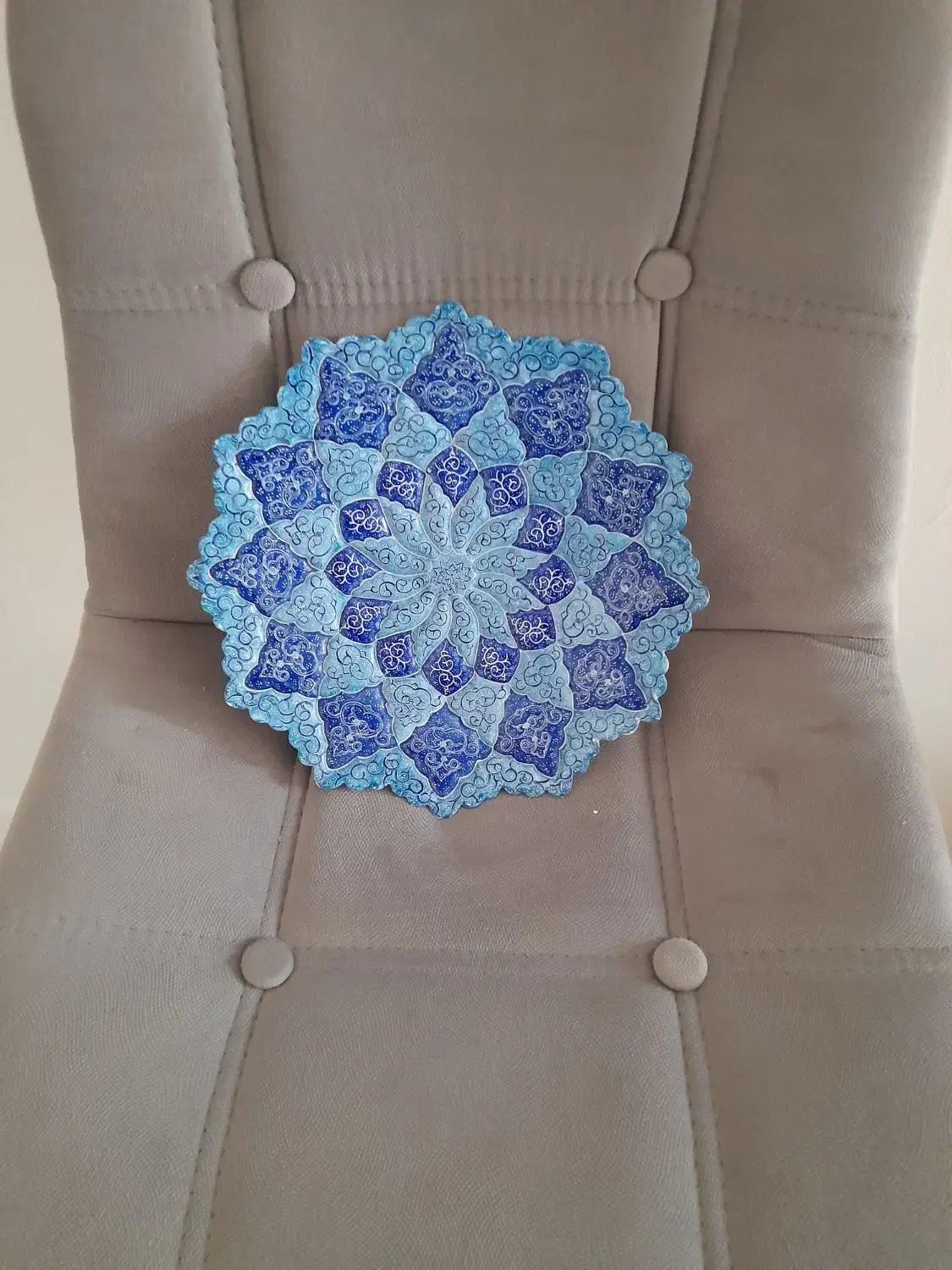 بشقاب مینا کاری اصفهان|صنایع دستی و سایر لوازم تزئینی|مشکین‌دشت, |دیوار