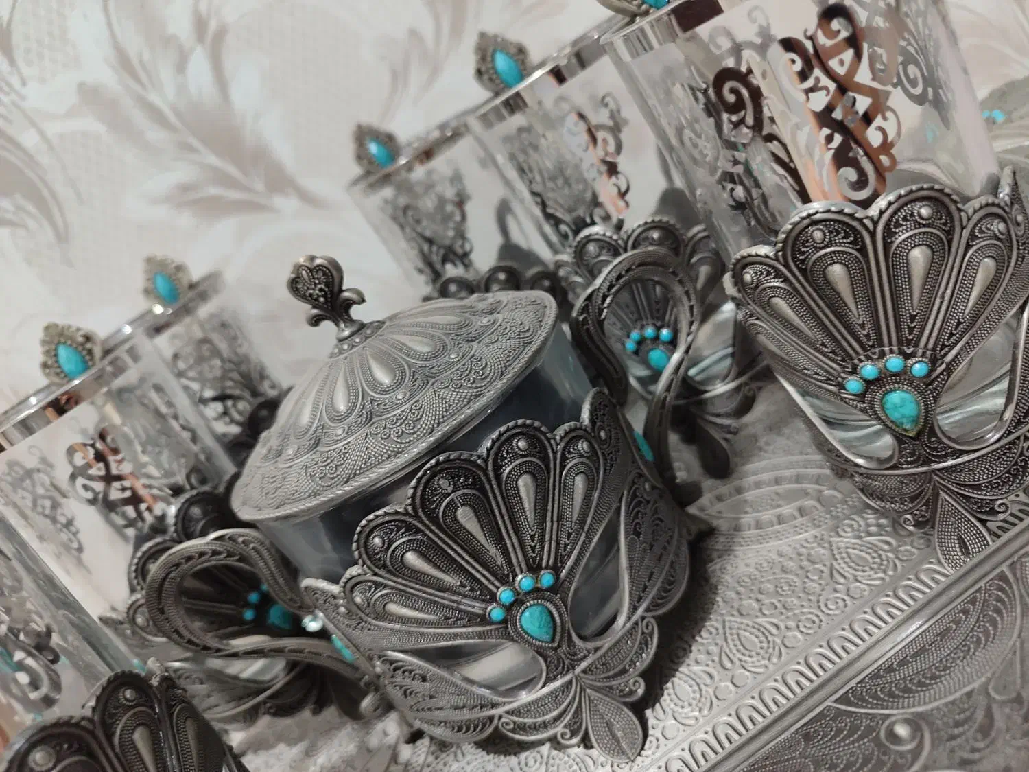 سرویس چای خوری|ظروف سرو و پذیرایی|فردیس, سرحدی|دیوار