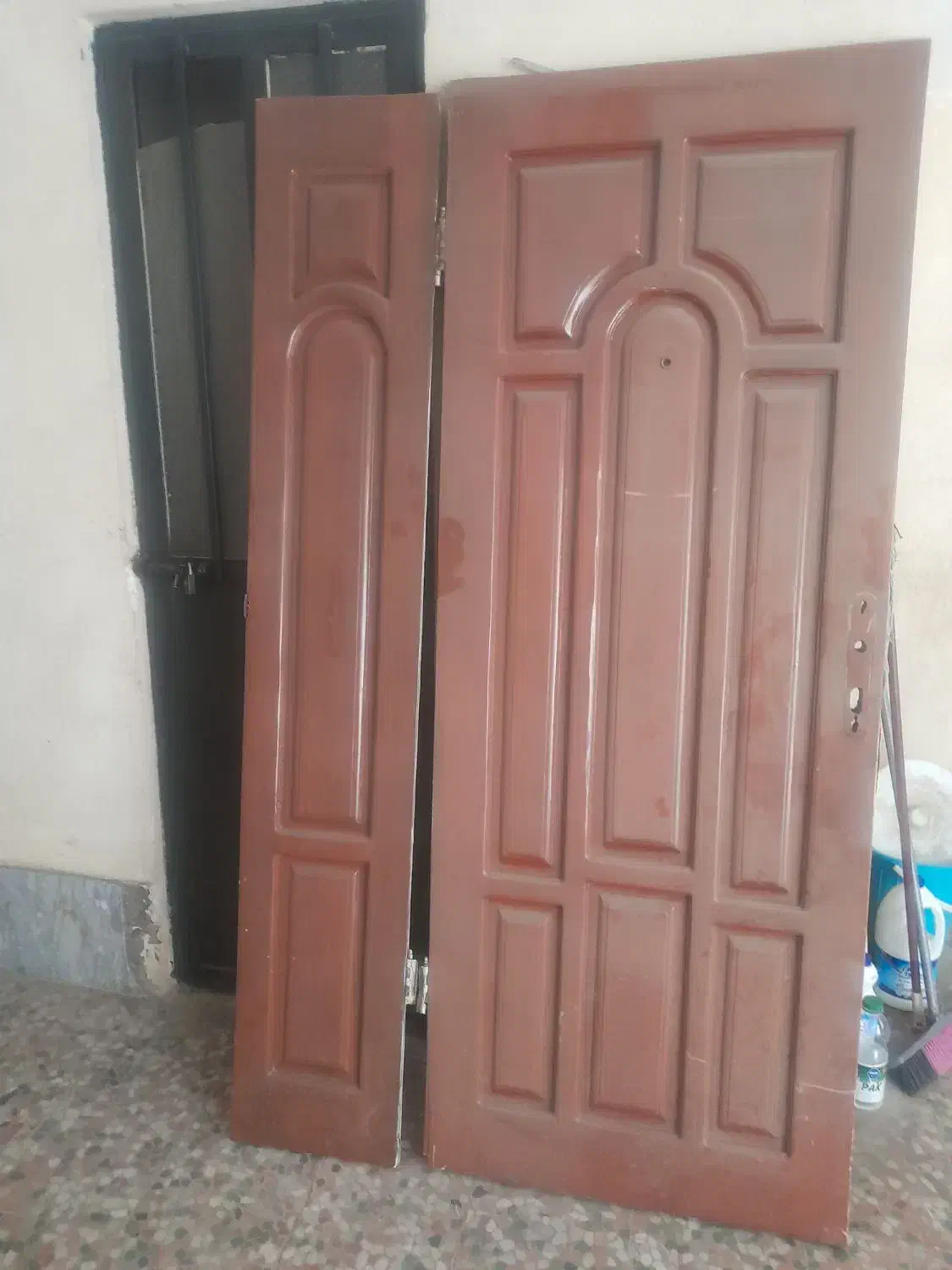 درب آکاردئون درب چوبی دولنگه|مصالح و تجهیزات ساختمان|فردیس, نسترن شرقی|دیوار