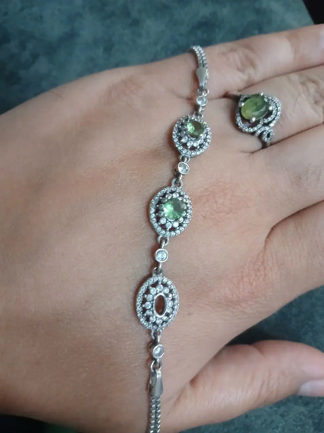 ست انگشتر و دستبند نقره|جواهرات|کرج, ساماندهی|دیوار