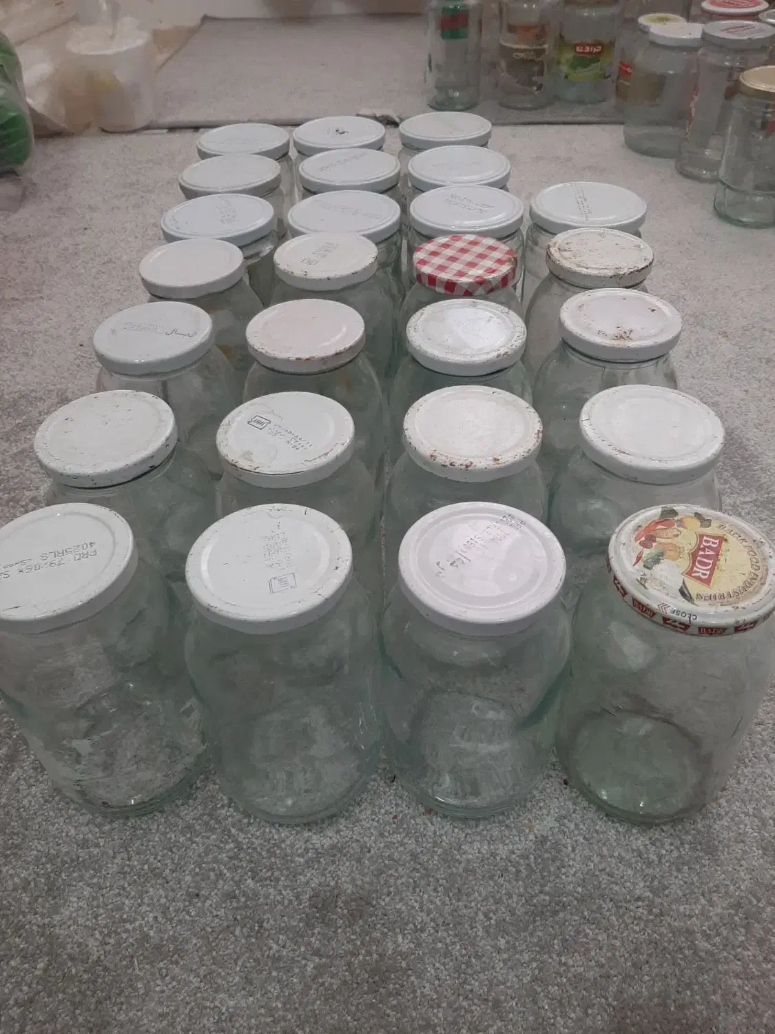 شیشه رب گوجه فرنگی و مربا و غیره...|ظروف نگهدارنده، پلاستیکی، یکبارمصرف|خرمدره, |دیوار