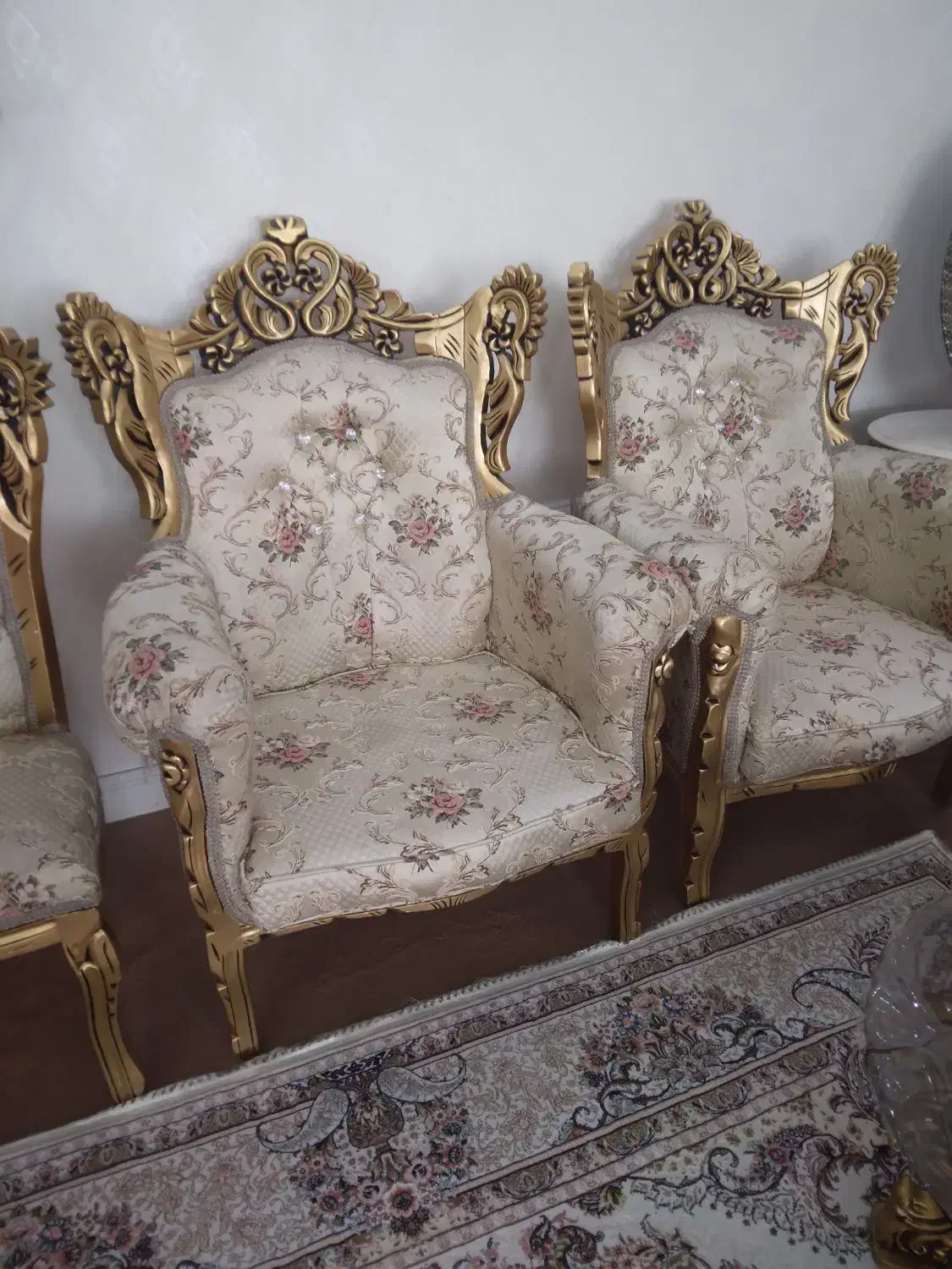 مبل سلطنتی ۹ نفره و بوفه|مبلمان خانگی و میز عسلی|زنجان, |دیوار