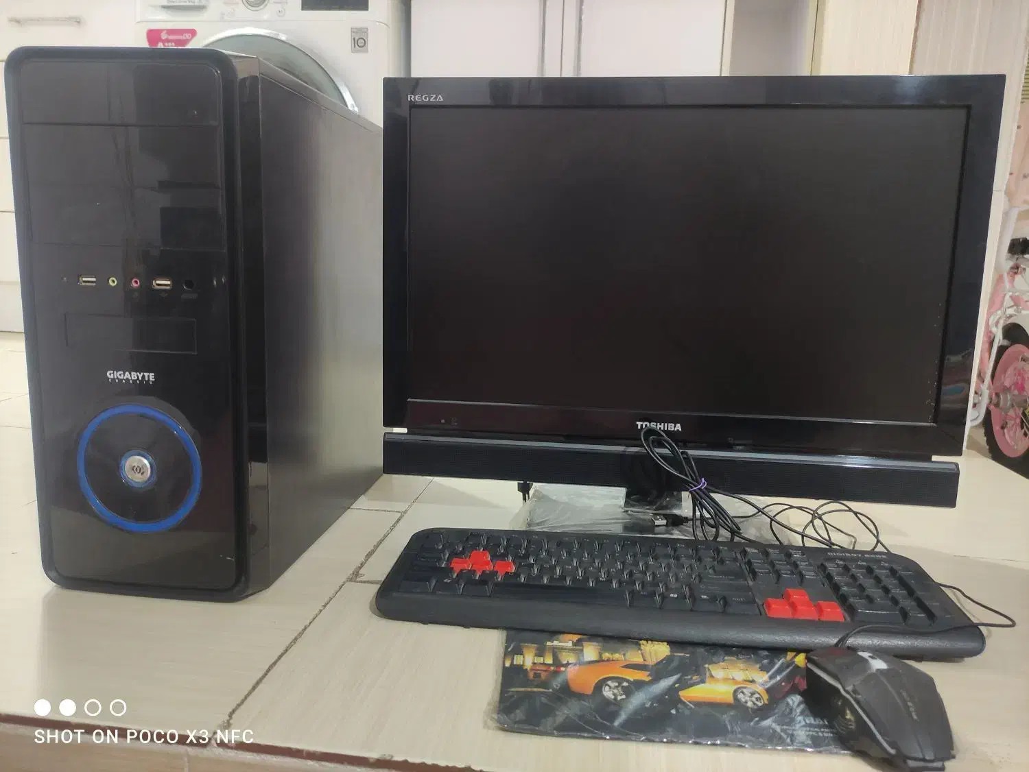 فروش کامپیوتر با مانیتور 24 اینچ فول hdmi|رایانه رومیزی|قشم, |دیوار