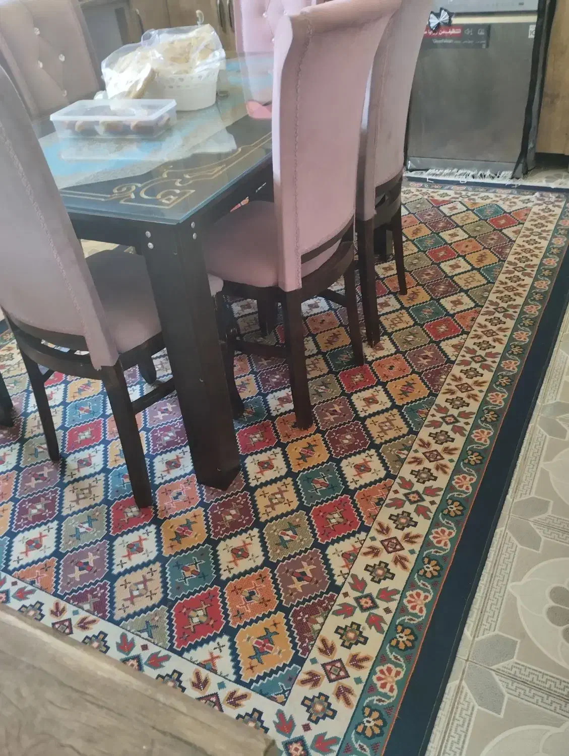 گلیم فرش|گلیم، جاجیم، گبه|کرمان, |دیوار