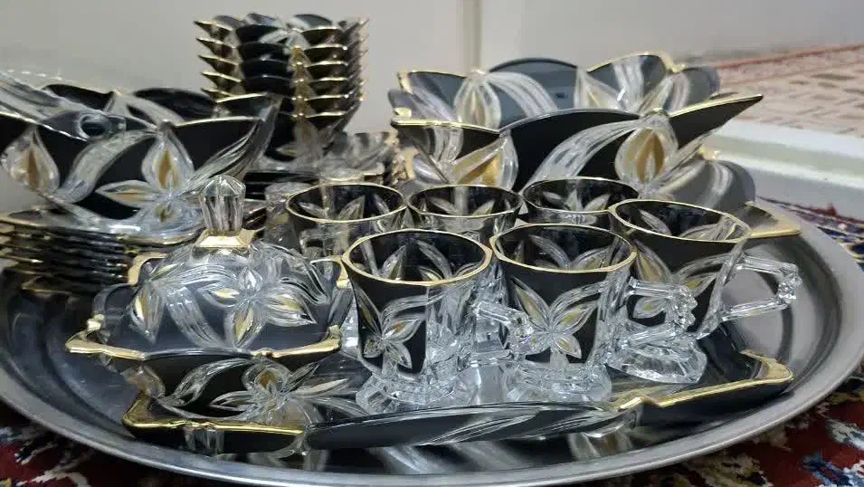 سرویس پزیرایی کریستال(۳۲پارچه)سوگا ژاپن اصل|ظروف سرو و پذیرایی|قم, حنیف نژاد|دیوار