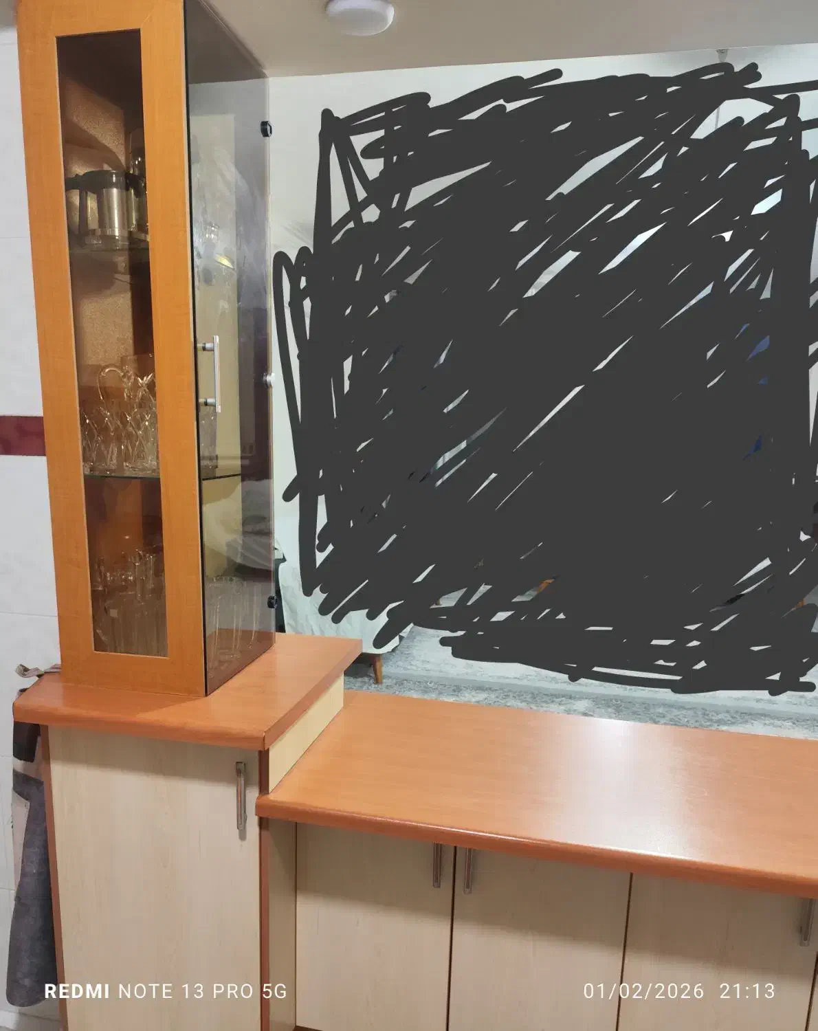 کابینت چوبی|بوفه، ویترین، کنسول|بابلسر, |دیوار