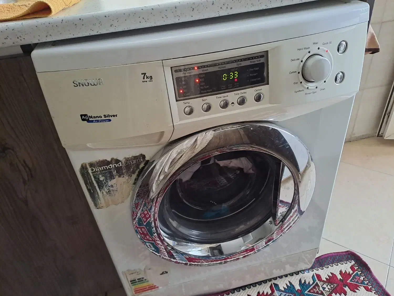 لباس شویی ۷ کیلویی اسنوا|ماشین لباسشویی و خشک‌کن لباس|تهران, جیحون|دیوار