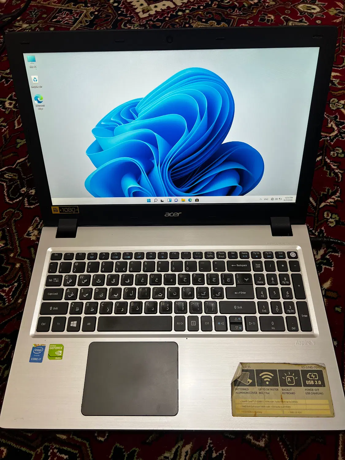 لپ تاپ ۱۵ اینچ ایسر مدل V3-574G|رایانه همراه|تبریز, |دیوار
