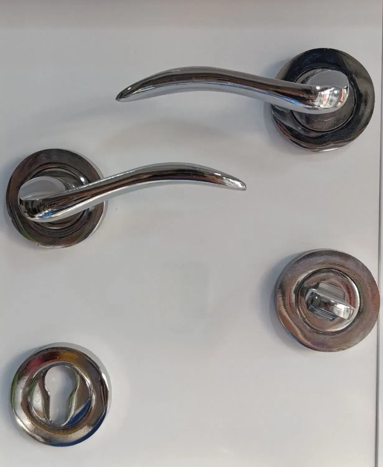 دستگیره رزت زیتونی وکروم|مصالح و تجهیزات ساختمان|خمام, |دیوار