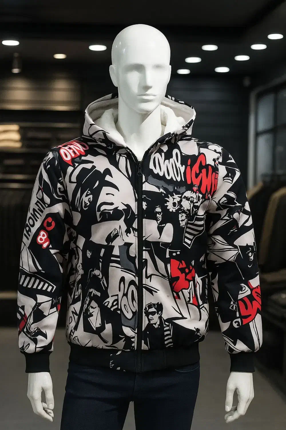 کاپشن بادی|لباس|برخوار, |دیوار