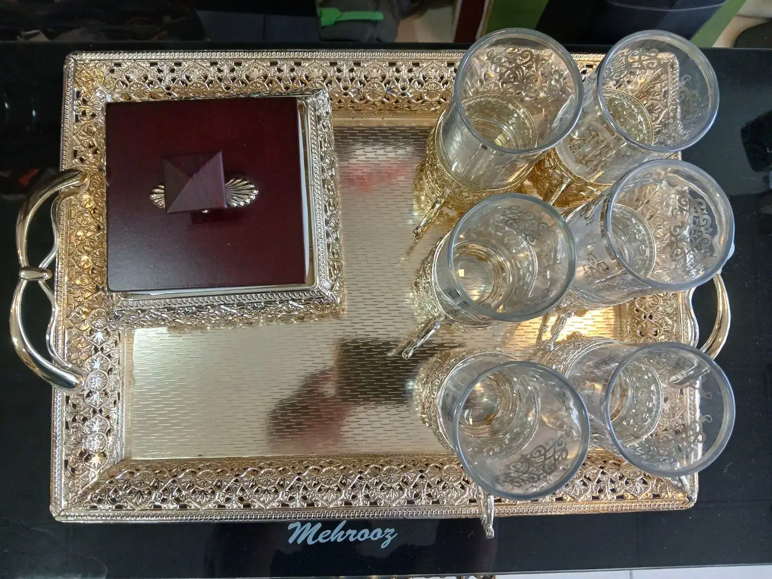 سرویس چایخوری رنگ ثابت ۹پارچه|ظروف سرو و پذیرایی|فردیس, شهرک هفده شهریور|دیوار