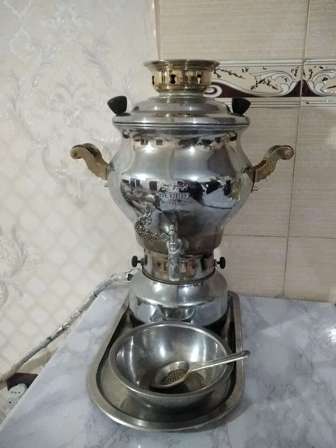 سماور|سماور، چایساز، قهوهساز|رشت, پل تالشان|دیوار