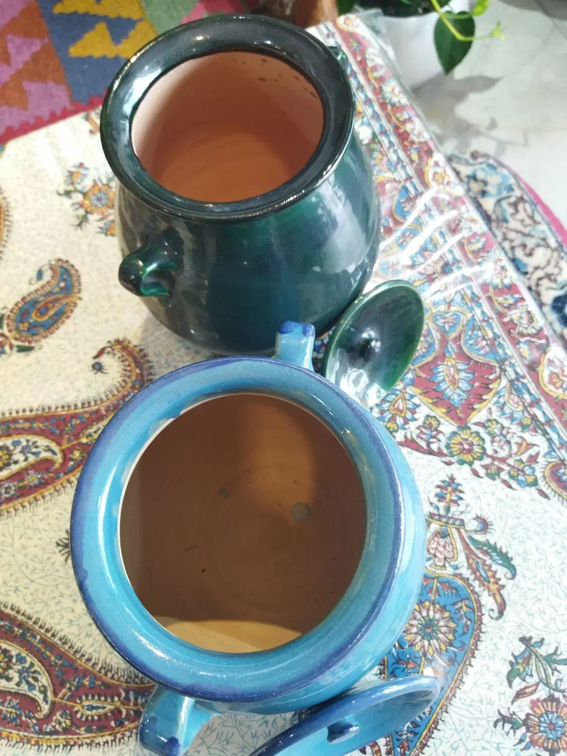 کوزه های ماست نو در دو سایز و دو رنگ سبز و آبی|ظروف نگهدارنده، پلاستیکی، یک‌بارمصرف|شیرود, |دیوار