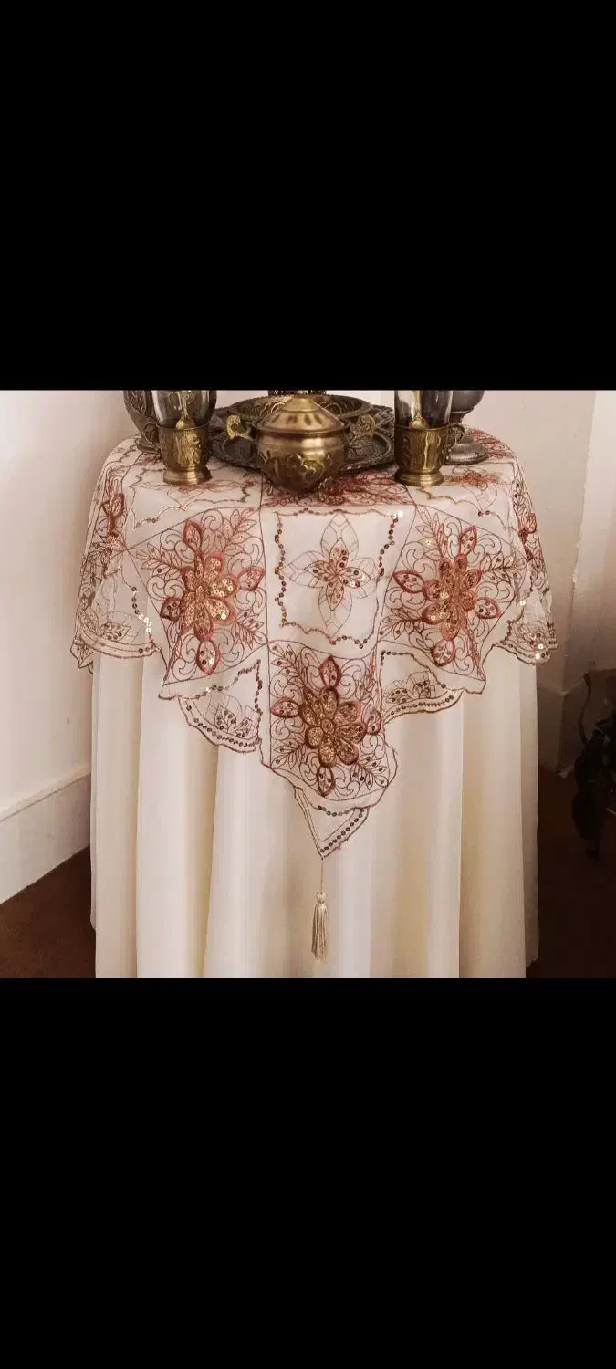 میز خاطره با ساتن و رومیزی|صنایع دستی و سایر لوازم تزئینی|بیرجند, |دیوار