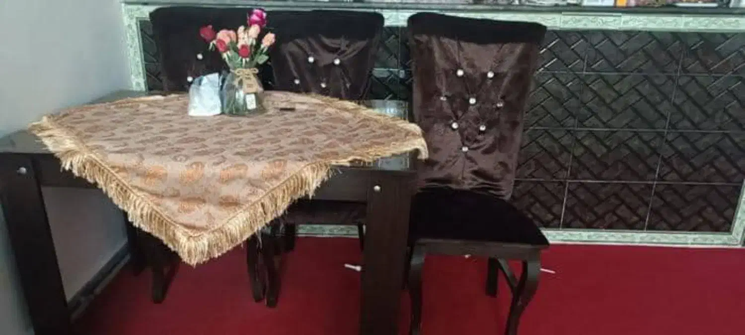 میزغذاخوری چوبی ۴نفره|میز و صندلی غذاخوری|اهر, |دیوار