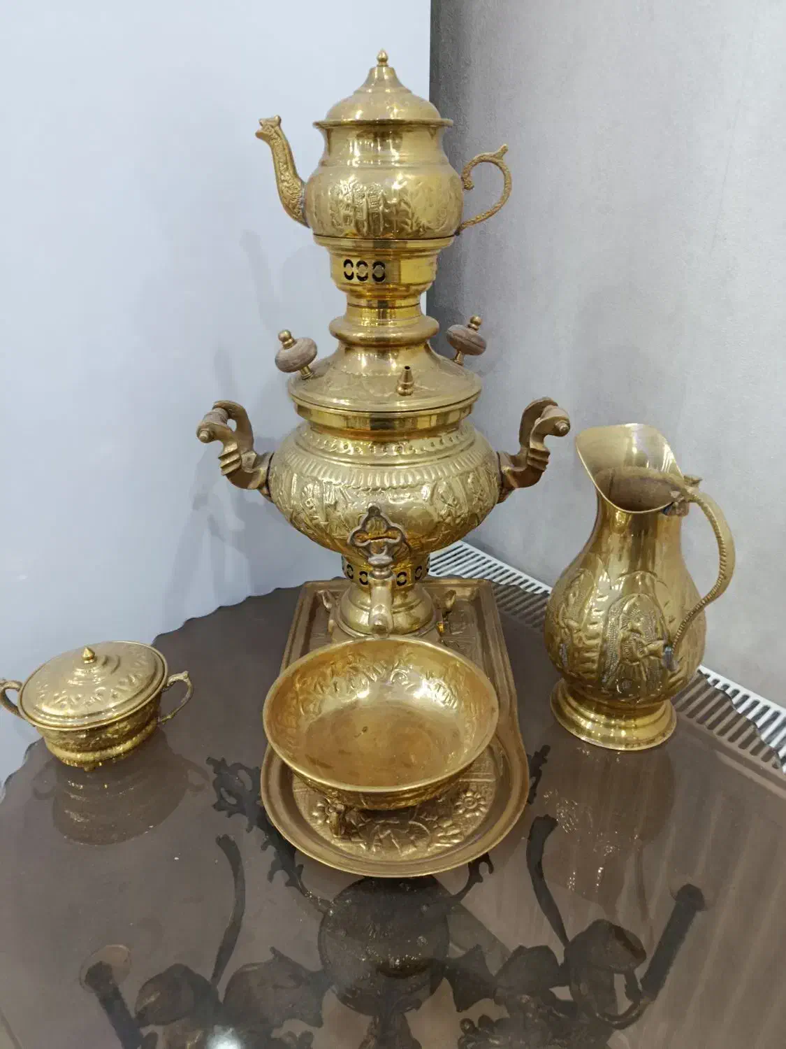 سماور برنجی|سماور، چای‌ساز، قهوه‌ساز|باقرشهر, |دیوار