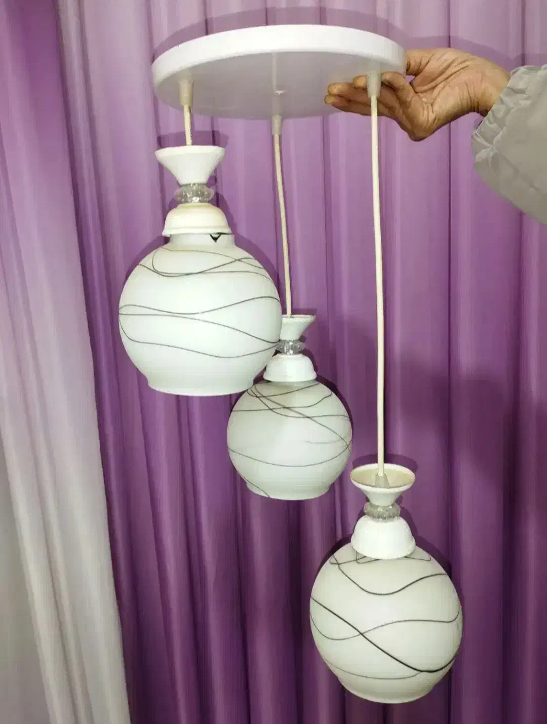 لوستر 3 شاخه|لوستر و چراغ آویز|گنبد کاووس, |دیوار