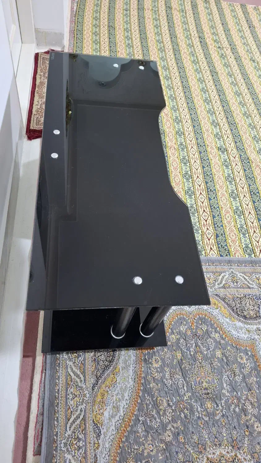 میز شیشه ای تلویزیون|میز تلویزیون|میانه, |دیوار