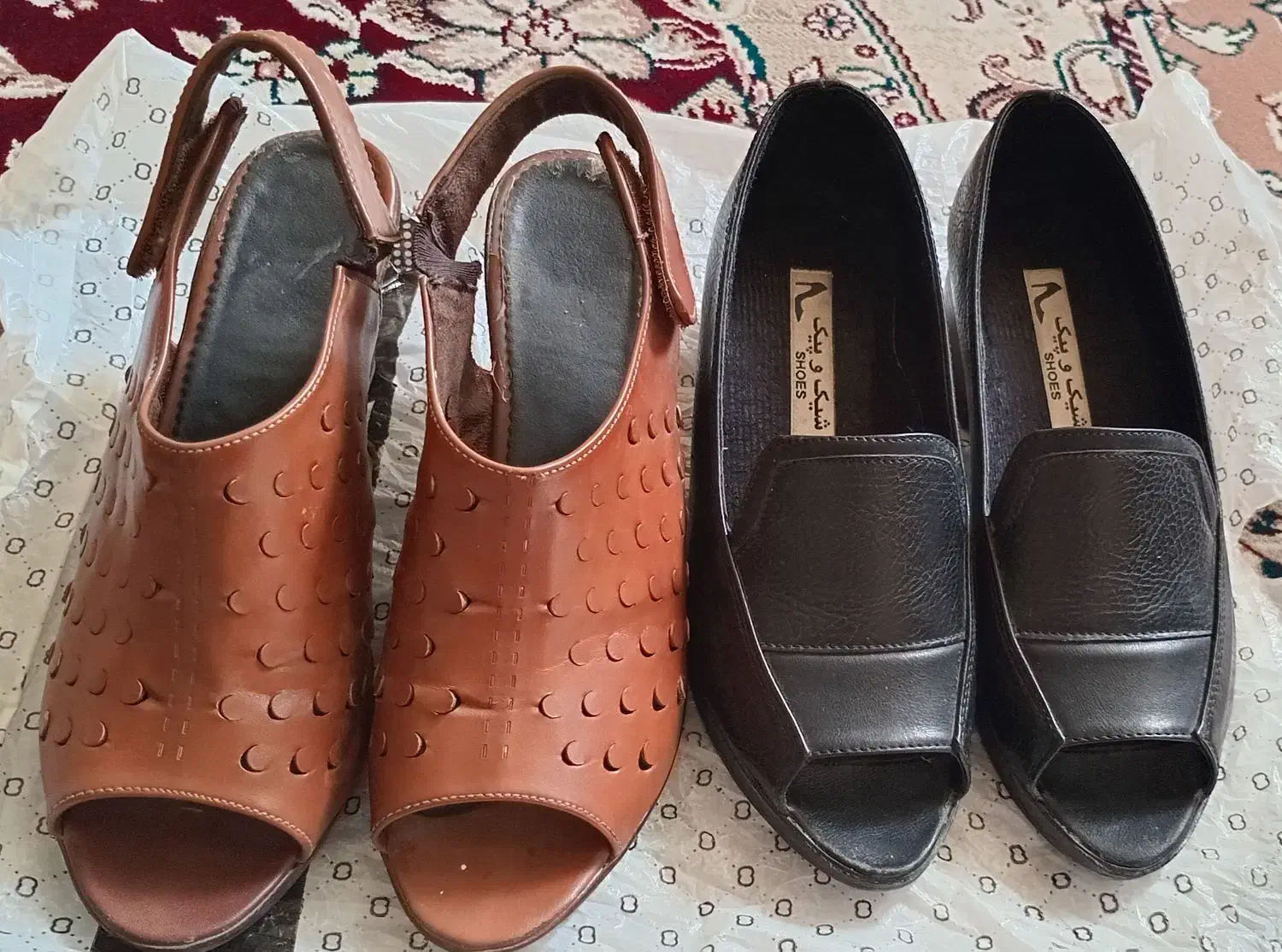 دو جفت صندل سایز ۳۸ و ۳۹|کیف، کفش، کمربند|پرند, فاز ۶|دیوار