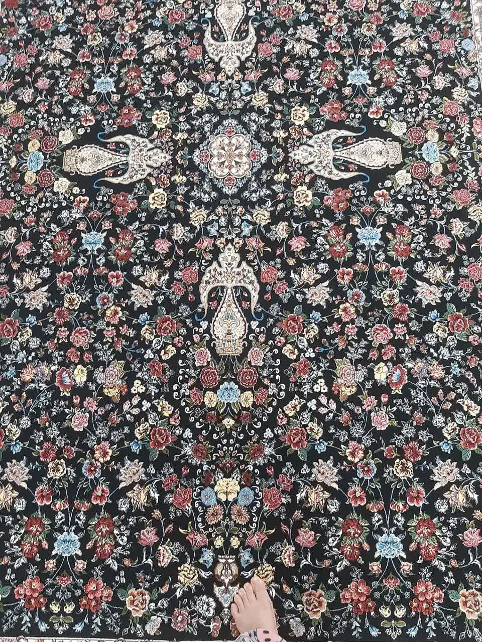 فرش۶متری نو ۲ عددسورمه ای رنگ|فرش|مشکیندشت, |دیوار