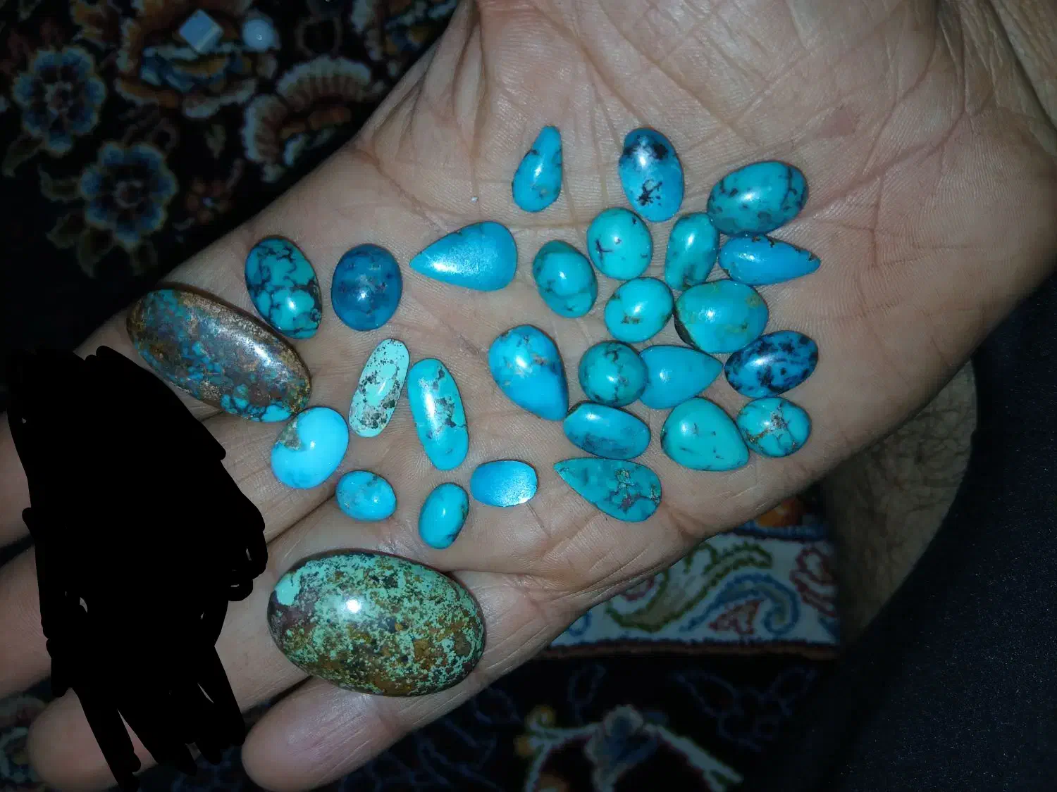 نگین انگشتر فیروزه نیشابورهم داره داخلش ی جا۴ تومن|جواهرات|قم, علی آباد|دیوار