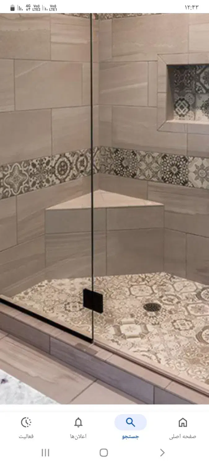 اجرای نمای سرامیک سنگ چسپی و دوغ آبی|خدمات پیشه و مهارت|کرمان, |دیوار