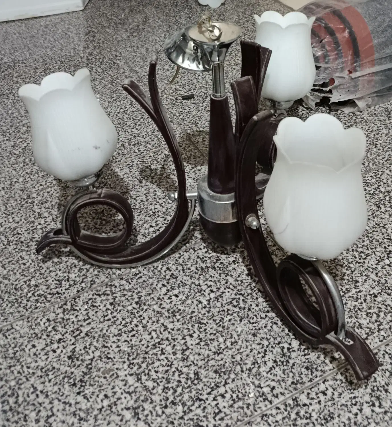 دو عدد لوستر|لوستر و چراغ آویز|شیراز, لاله|دیوار