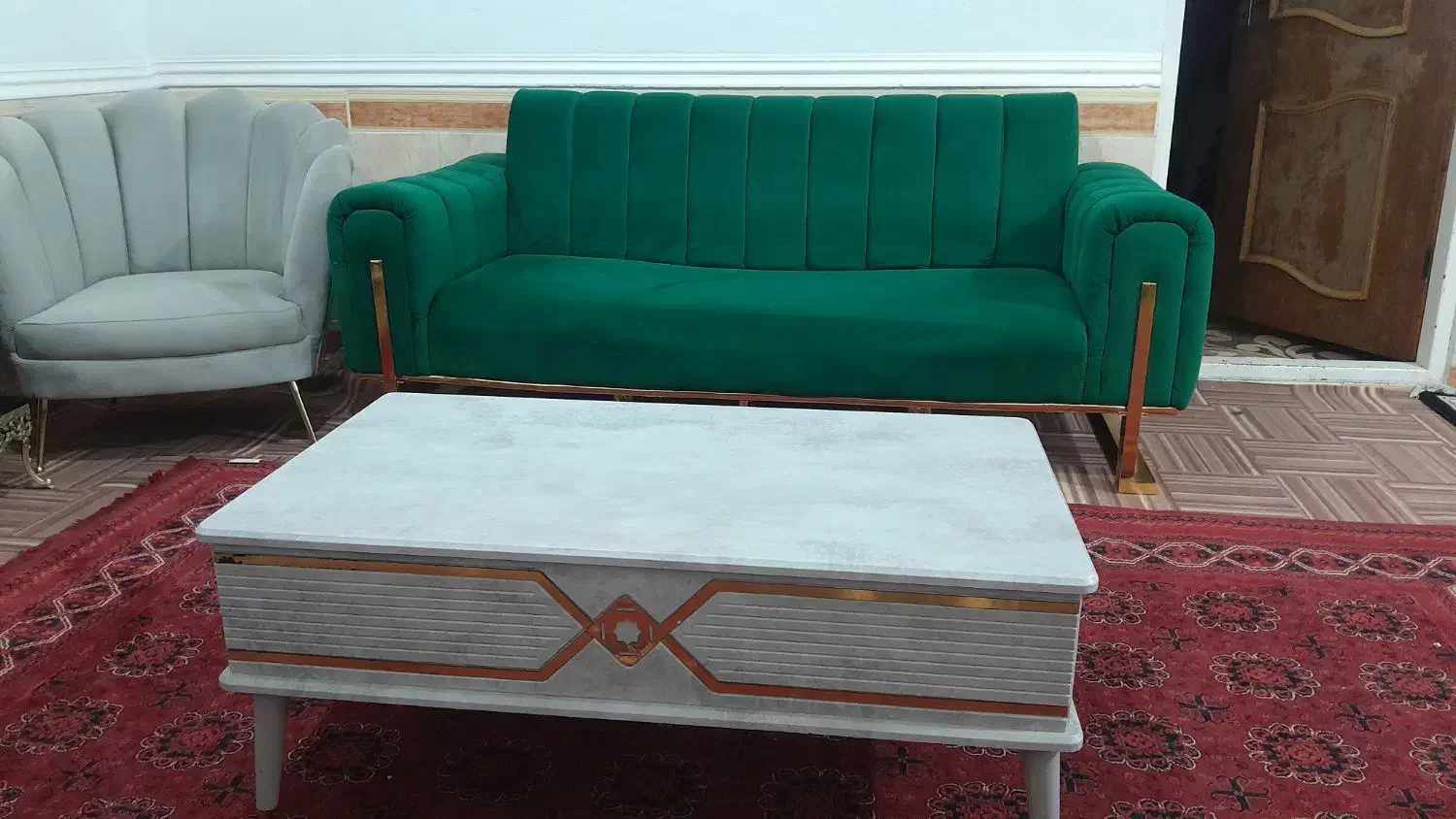 مبل صدفی ۸نفره|مبلمان خانگی و میز عسلی|خرم‌آباد, |دیوار