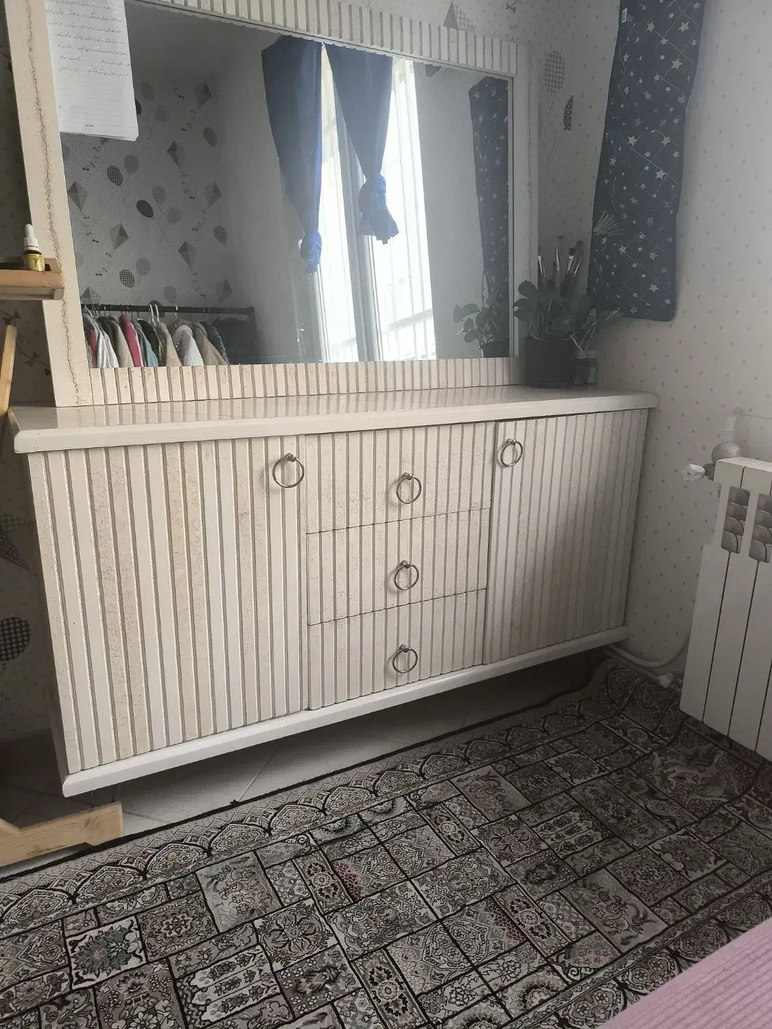 میز کنسول همراه اینه سالم|بوفه، ویترین، کنسول|قزوین, |دیوار