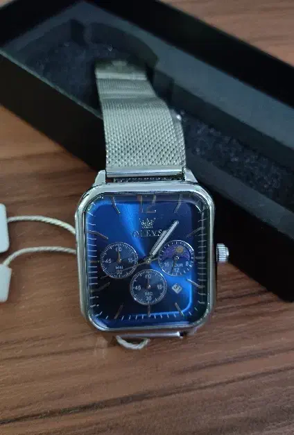 ساعت مچی مردانه OLEVS مدل مستطیلی صفحه آبی|ساعت|ری, حمزهآباد|دیوار