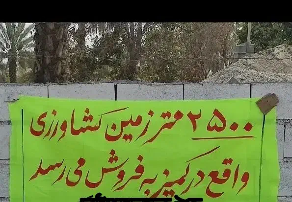 زمین کشاورزی ۲۵۰۰۰ متری واقع در کمیز رودان|فروش زمین و ملک کلنگی|رودان, |دیوار