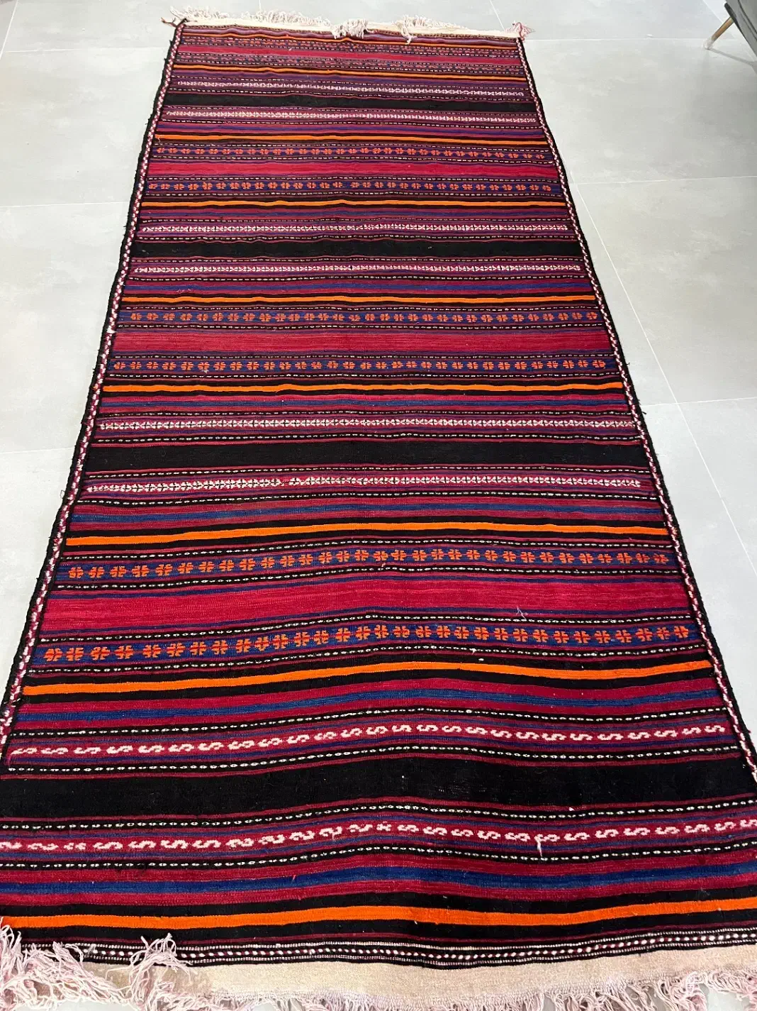 فرش گلیم  دستباف قدیمی|فرش|گرمدره, |دیوار