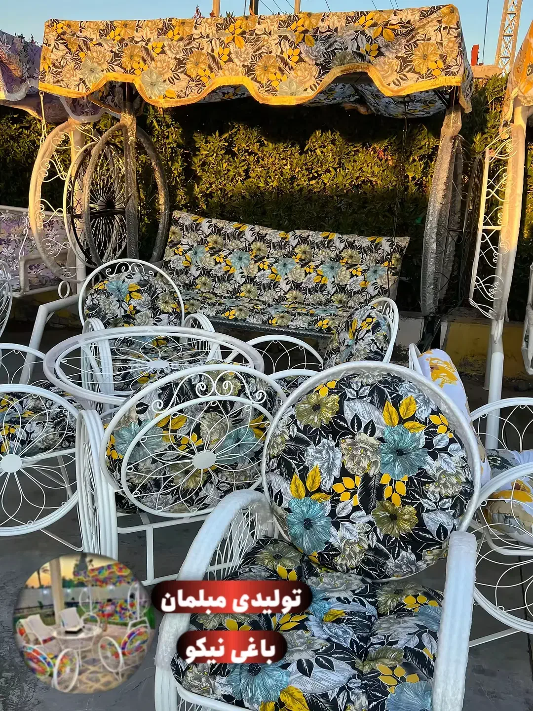 میز و صندلی باغی/ مدل گلبرگ سبک و اقتصادی|صندلی و نیمکت|چالوس, |دیوار