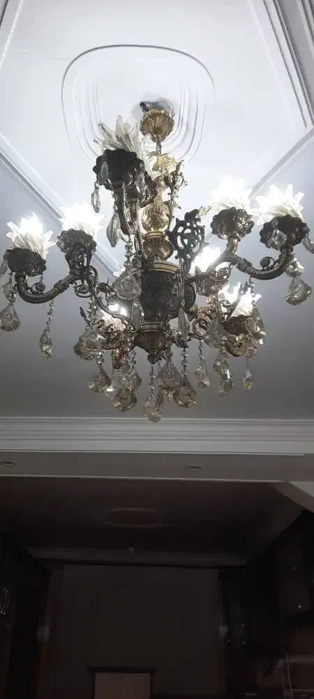 لوستر برنجی ۵ شاخه|لوستر و چراغ آویز|پاکدشت, پاکدشت (مامازند)|دیوار