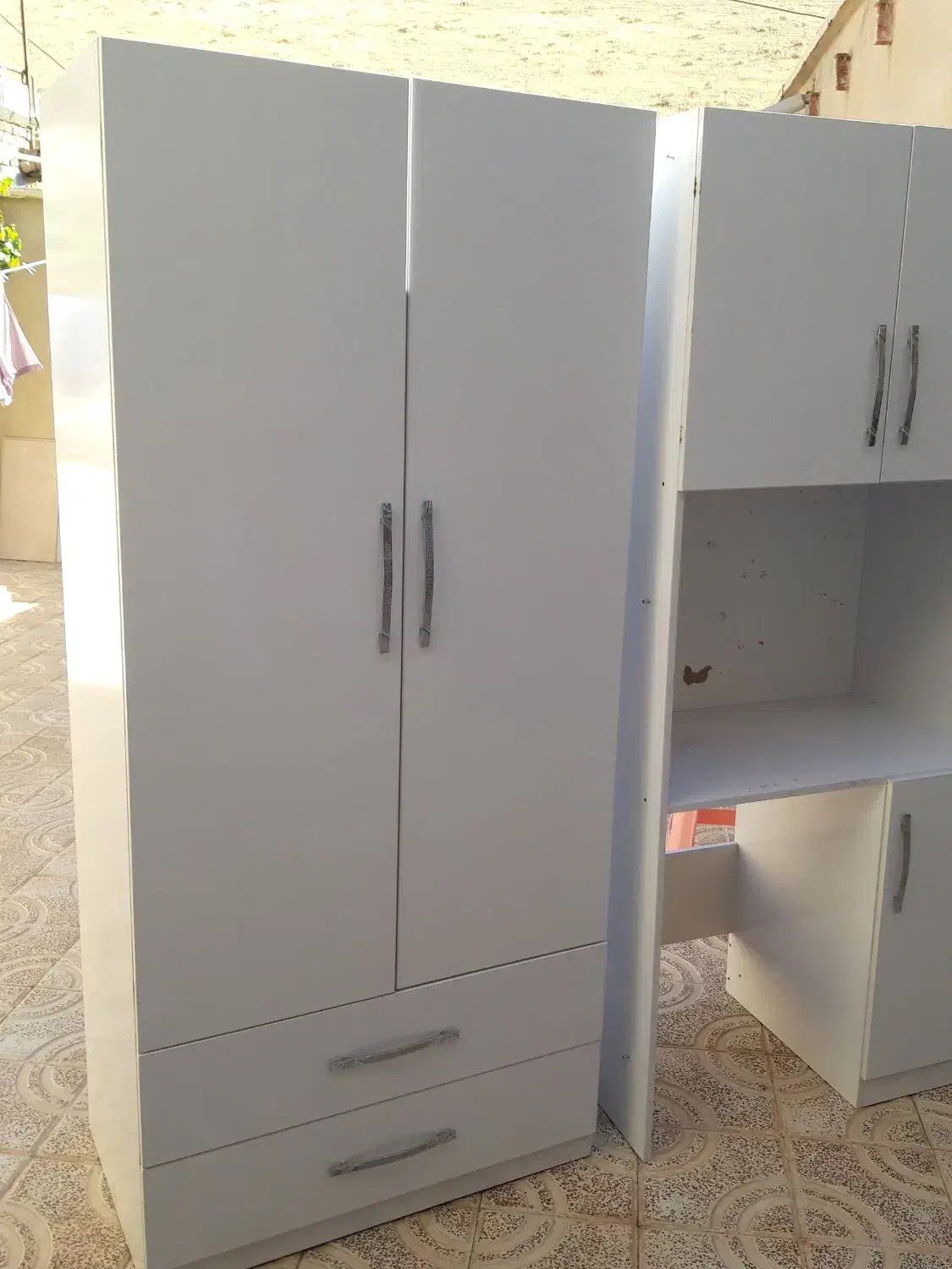 کمد ایستاده دوتایی|جاکفشی، کمد، دراور|مهاباد (آذربایجان غربی), |دیوار