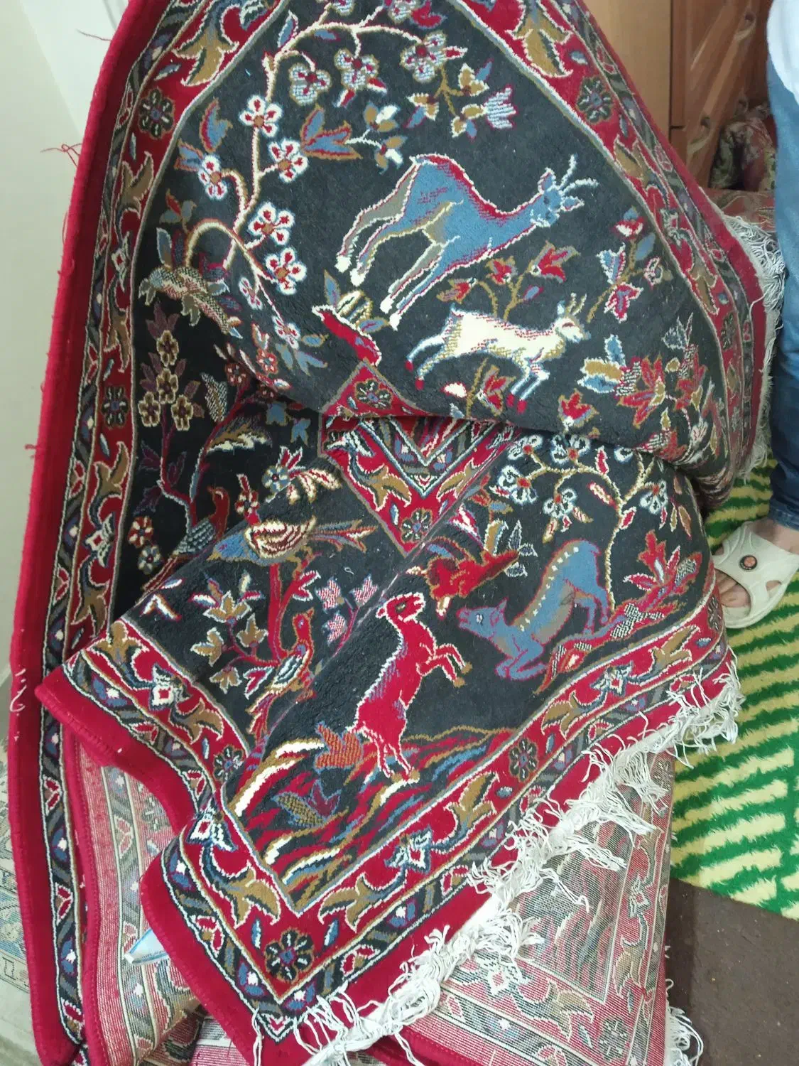 دوعد فرش ۱۲متری سالم بدونه سوختگی|فرش|تهران, جنت‌آباد جنوبی|دیوار