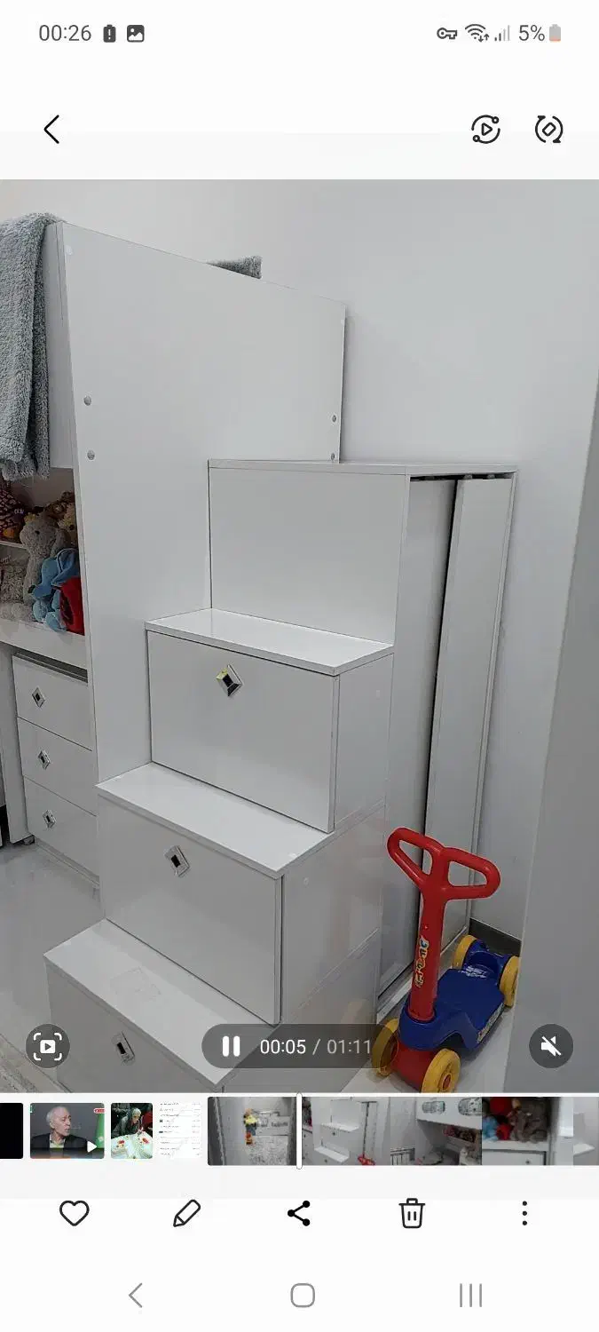 تخت دو طبقه نوجوان در حد نو|تخت و سرویس خواب|تهران, ارم|دیوار