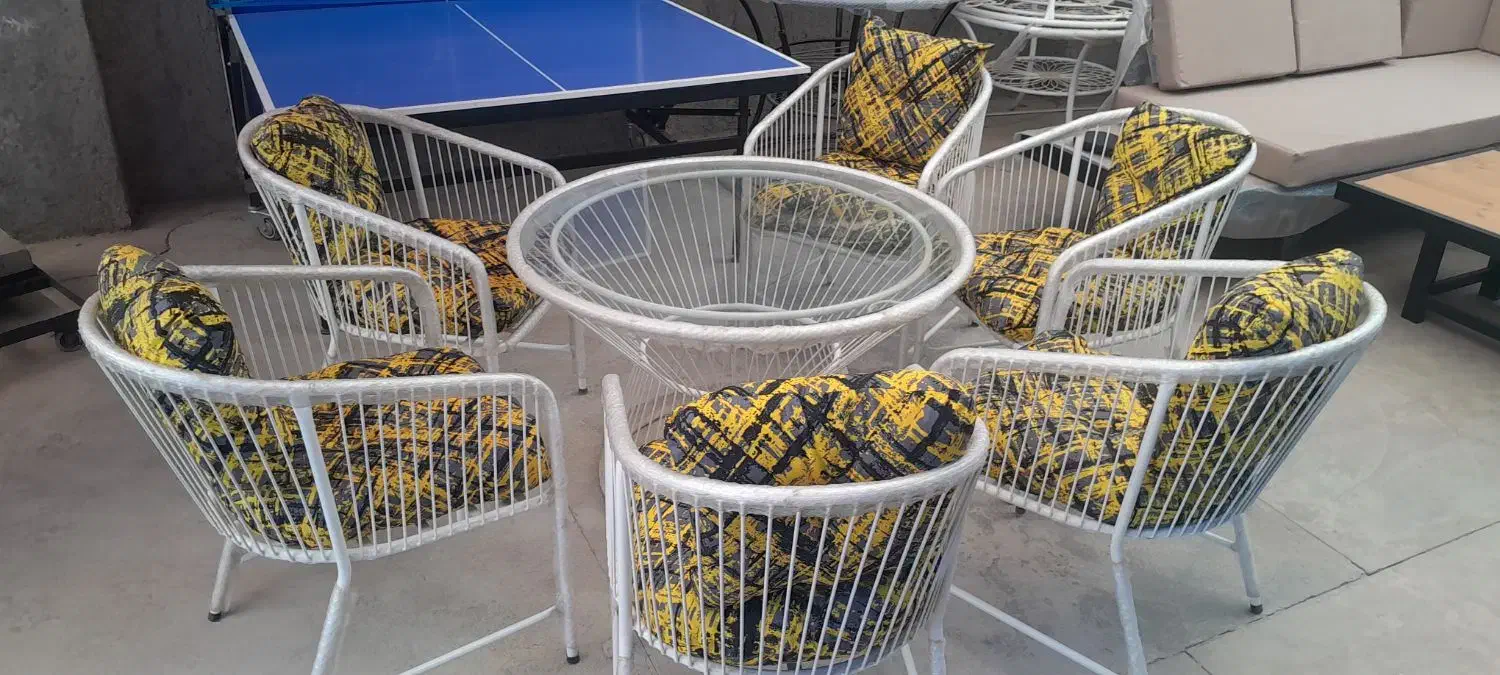 مبلمان باغی و مبلمان ویلایی طرح جاسمین فلزی لیوp1|مبلمان خانگی و میز عسلی|هشتگرد, طاووسیه|دیوار