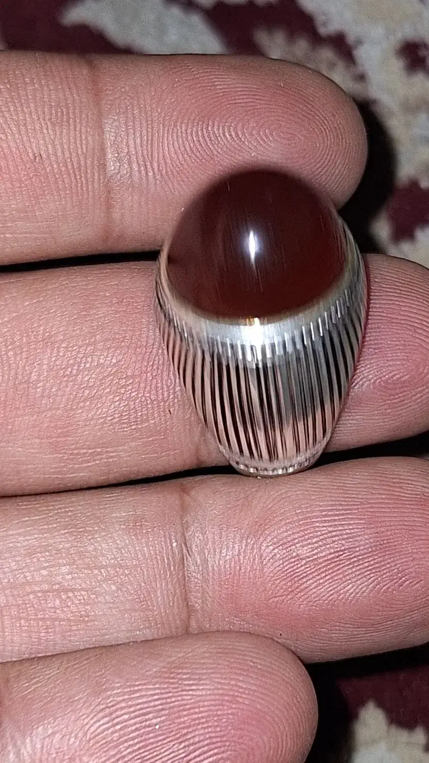 طوقیدار اصل عقیق کهنه رکاب دستساز اکنم سرخ زیبا|جواهرات|بندرعباس, |دیوار