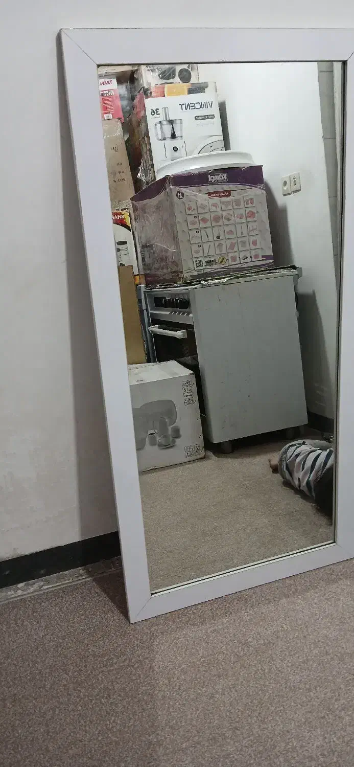 آینه قدی تمام ام دی اف سفید|آینه|ایذه, |دیوار