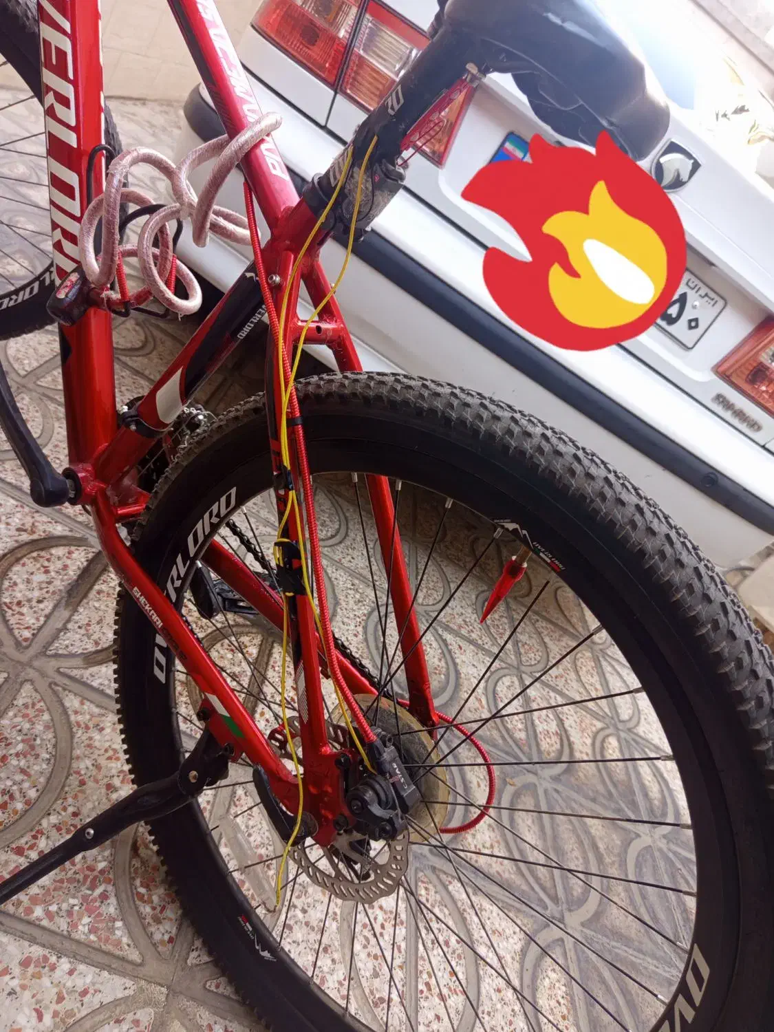 دوچرخه اورلورد 27/5 قرمز اسپرت|دوچرخه، اسکیت، اسکوتر|اسلامشهر, شهرک واوان|دیوار