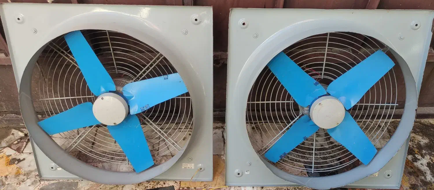 دو عدد تهویه صنعتی ۵۰|پنکه و تصفیه‌کنندهٔ هوا|گنبد کاووس, |دیوار