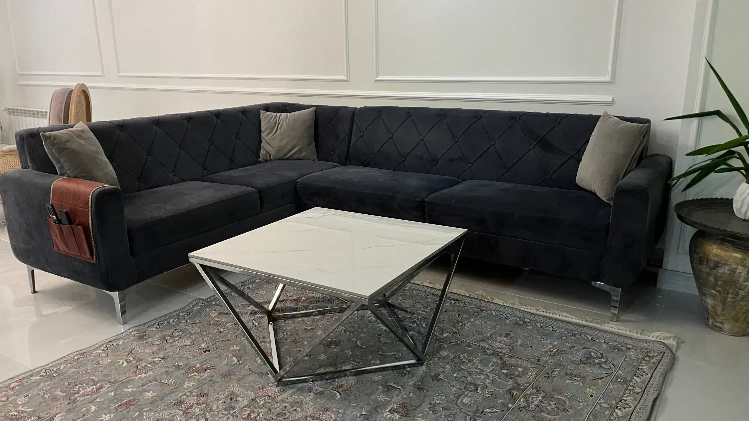 مبل ال طوسی تیره و جلو مبلی استیل|مبلمان خانگی و میز عسلی|فردیس, خیام شرقی|دیوار