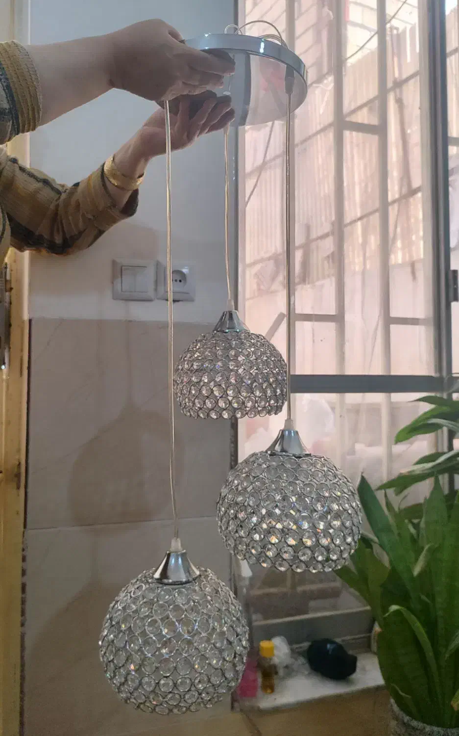 لوستر کریستالی|لوستر و چراغ آویز|کرمانشاه, |دیوار