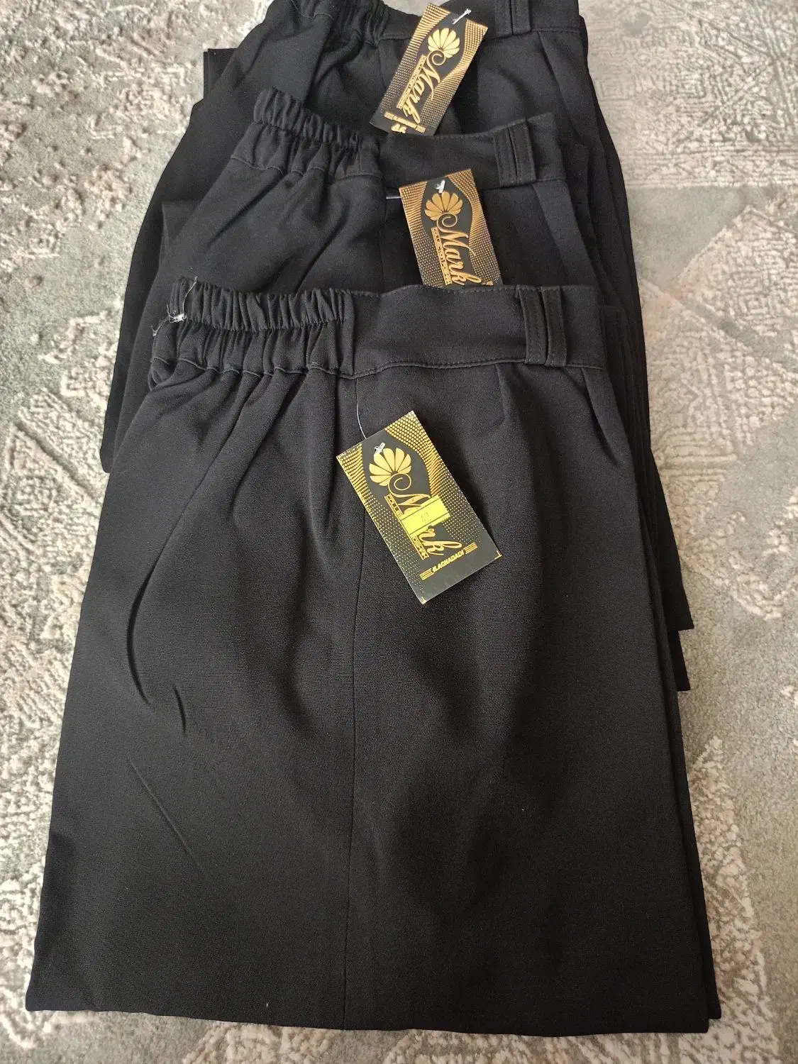 شلوار مشکی نیم بگ|لباس|اردکان, |دیوار