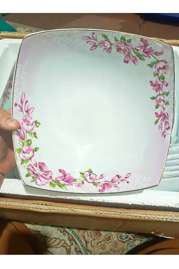 سرویس غذاخوری چینی ۱۲نفره آکبند درجه یک مربع|ظروف سرو و پذیرایی|ری, ولی آباد|دیوار