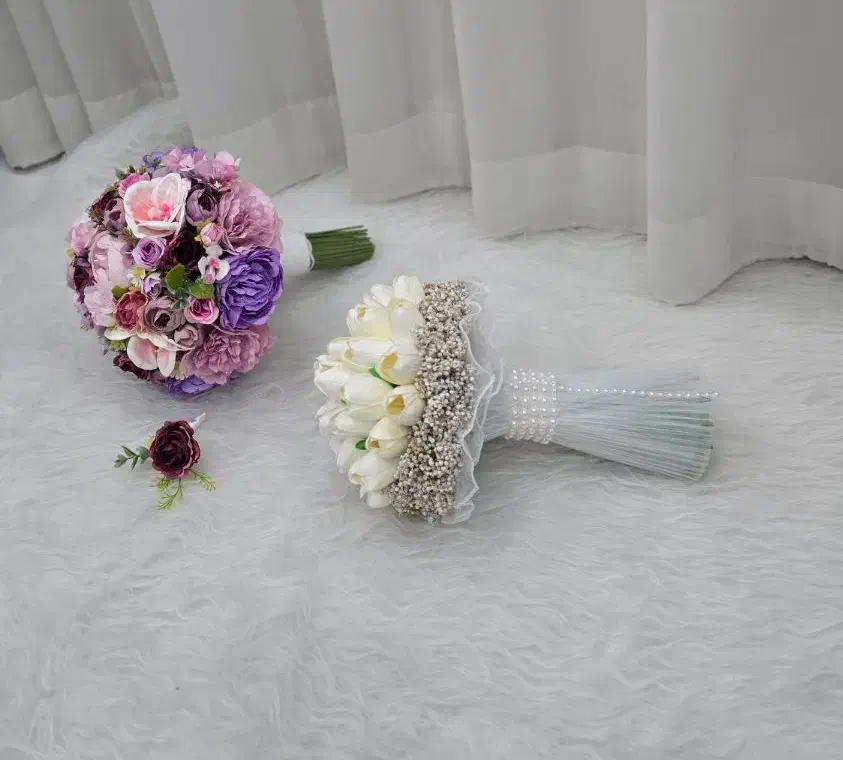 دسته گل عروس نورا|گل مصنوعی|بندرعباس, |دیوار